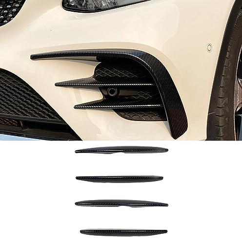 QuTbag Auto Frontstoßstange Lufteinlass Kühlergrill Seitenlamellen Luftmesser Spoiler, Auto Dekoration Zubehör, für Mercedes-Benz GLC-Klasse X253 GLC260 GLC300 AMG 2016-2019,Carbon Fibre von QuTbag