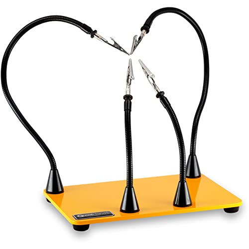 QuadHands Helping Hands, hilfreiche Werkbank, Löt- und Schweißvorrichtung mit 4 magnetischen, beweglichen flexiblen Armen, stabilem, kippsicherem Sockel und rotierenden Krokodilklemmen QuadHands Helping Hands, hilfreiche Werkbank, Löt- und Schweißvorrichtung mit 4 magnetischen, beweglichen flexiblen Armen, stabilem, kippsicherem Sockel und rotierenden Krokodilklemmen von QuadHands