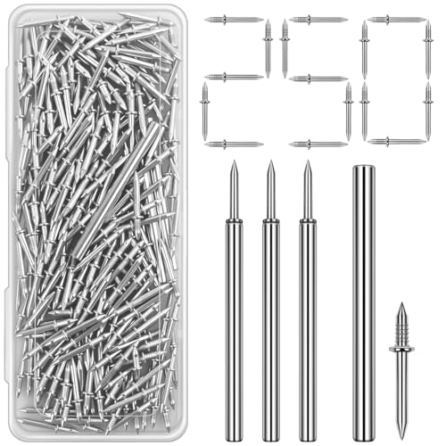 250 Stück Doppelkopf-Sockelleisten Nägel mit Hülsenwerkzeug – doppelseitige Nägel für Holz, spurlose, unsichtbare Schrauben, nahtlose Massivholz-Basisleiste 250 Stück Doppelkopf-Sockelleisten Nägel mit Hülsenwerkzeug – doppelseitige Nägel für Holz, spurlose, unsichtbare Schrauben, nahtlose Massivholz-Basisleiste von Quadafy