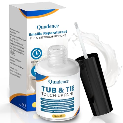 Email Reparatur Lack, Quadence Tub and Tile Hochglanz-Lack Badewannenlack Weiß , Hochglanz lackstift Badezimmer Reparaturlack,für Badewanne, Fliesen, Keramik, Waschbecken, Defekte und Kratzer, 35g Email Reparatur Lack, Quadence Tub and Tile Hochglanz-Lack Badewannenlack Weiß , Hochglanz lackstift Badezimmer Reparaturlack,für Badewanne, Fliesen, Keramik, Waschbecken, Defekte und Kratzer, 35g von Quadence