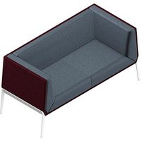 Quadrifoglio 2-Sitzer Sofa Accord grau, bordeaux weiß Stoff von Quadrifoglio