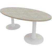 Quadrifoglio Konferenztisch Idea+ beton oval 200,0 x 110,0 x 74,0 cm von Quadrifoglio