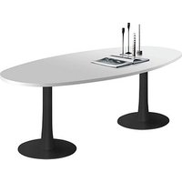 Quadrifoglio Konferenztisch Idea+ lichtgrau oval, Säulenfuß grau, 240,0 x 110,0 x 74,0 cm Quadrifoglio Konferenztisch Idea+ lichtgrau oval, Säulenfuß grau, 240,0 x 110,0 x 74,0 cm von Quadrifoglio