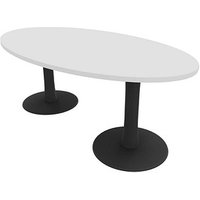 Quadrifoglio Konferenztisch Idea+ weiß oval, Säulenfuß grau, 200,0 x 110,0 x 74,0 cm Quadrifoglio Konferenztisch Idea+ weiß oval, Säulenfuß grau, 200,0 x 110,0 x 74,0 cm von Quadrifoglio