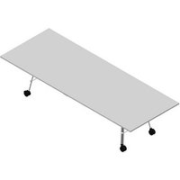 Quadrifoglio Konferenztisch SERENITY grau rechteckig, A-Gestell weiß, 320,0 x 120,0 x 75,0 cm von Quadrifoglio