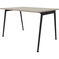 Quadrifoglio X3 Schreibtisch beton rechteckig, 4-Fuß-Gestell grau 120,0 x 80,0 cm von Quadrifoglio