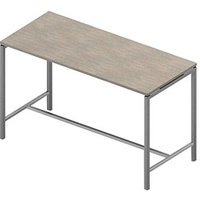 Quadrifoglio Stehtisch Creo beton rechteckig, 4-Fuß-Gestell alu, 180,0 x 80,0 x 107,0 cm von Quadrifoglio