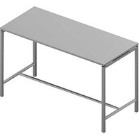 Quadrifoglio Stehtisch Creo grau rechteckig, 4-Fuß-Gestell alu, 180,0 x 80,0 x 107,0 cm von Quadrifoglio