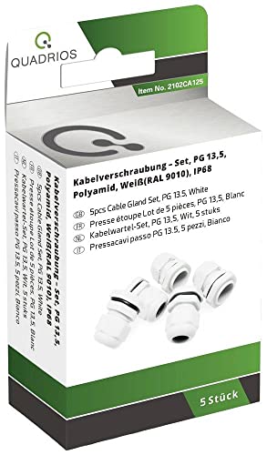 Quadrios 2102CA125 Kabelverschraubung Sortiment PG13.5 PA66 Weiß 1 Set von Quadrios