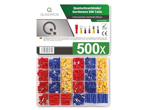 Quadrios 22C424 Quetschverbinder-Sortiment 0.5 mm² 2.5 mm² Rot, Blau, Gelb 1 Set von Quadrios