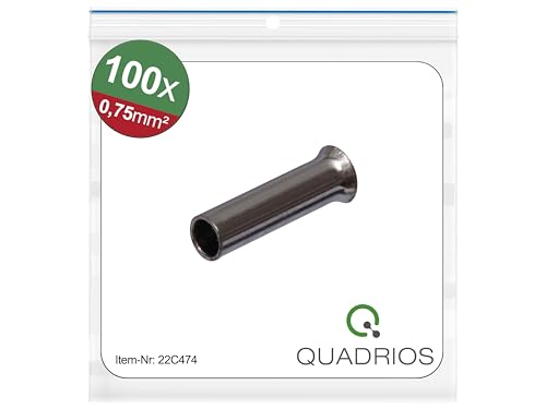 Quadrios 22C474 Aderendhülse 0.75mm² Unisoliert 100St. von Quadrios