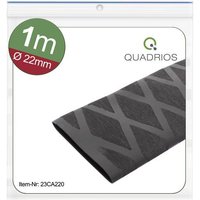 Quadrios 23CA220 Schrumpfschlauch ohne Kleber Schwarz 22mm 11mm Schrumpfrate:2:1 1m von Quadrios