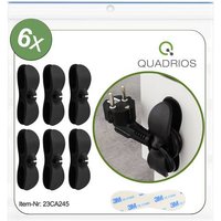 Quadrios 23CA245 Kabelhalter selbstklebend 23CA245 Schwarz 6St. von Quadrios