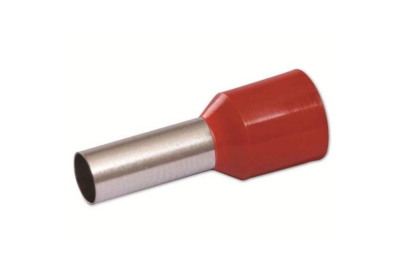 Quadrios Aderendhülsen QUADRIOS Aderendhülse 22C432, 10 mm², Rot, Teilisoliert, 100 Stück von Quadrios