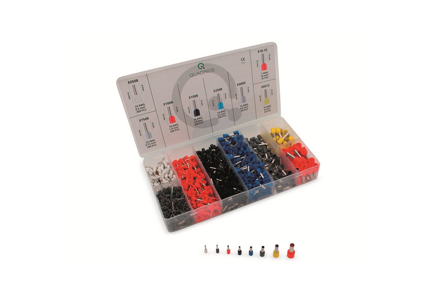 Quadrios Aderendhülsen QUADRIOS Aderendhülsen-Set, 2011C405, 440 V, 1200 Stück von Quadrios