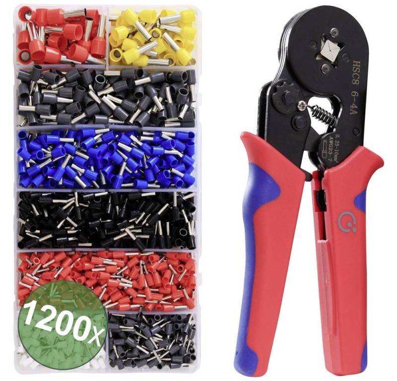 Quadrios Aderendhülsen Quadrios 2005CA001 Aderendhülsen-Sortiment Teilisoliert Mehrfarbig 12, 2005CA001 von Quadrios