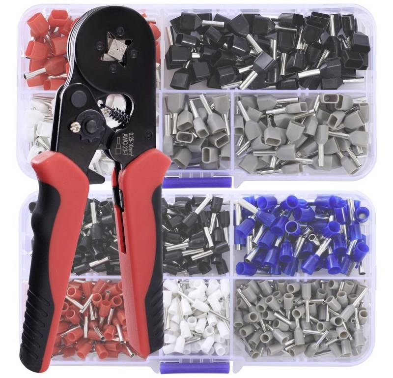 Quadrios Aderendhülsen Quadrios 23T035 Aderendhülsen-Sortiment 0.5 mm², 1 mm², 1.5 mm², 2.5 m, 23T035 von Quadrios