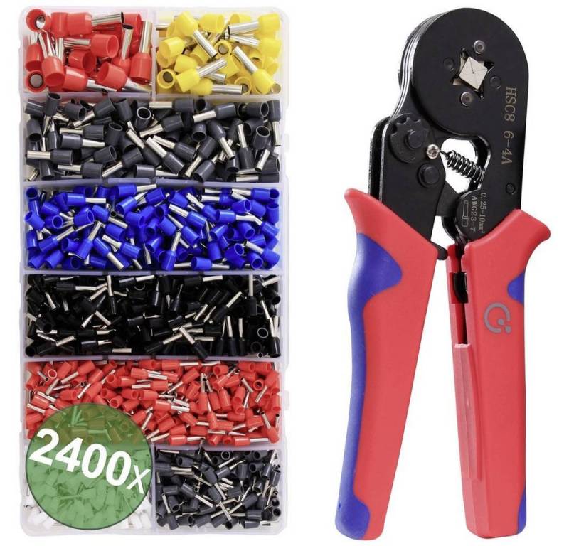 Quadrios Crimpzange Crimpzange mit 2400 Aderendhülsen 22T007, Inkl. Aderendhülsensortiment Quadrios Crimpzange Crimpzange mit 2400 Aderendhülsen 22T007, Inkl. Aderendhülsensortiment von Quadrios