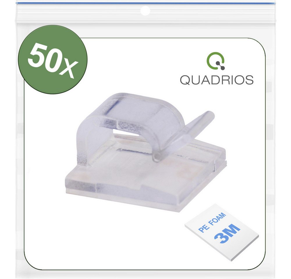 Quadrios Kabelverbinder-Sortiment Quadrios 25CA475 Kabelclip selbstklebend 25CA475 Bündel-Ø-Bereich 1 bi, 25CA475 von Quadrios