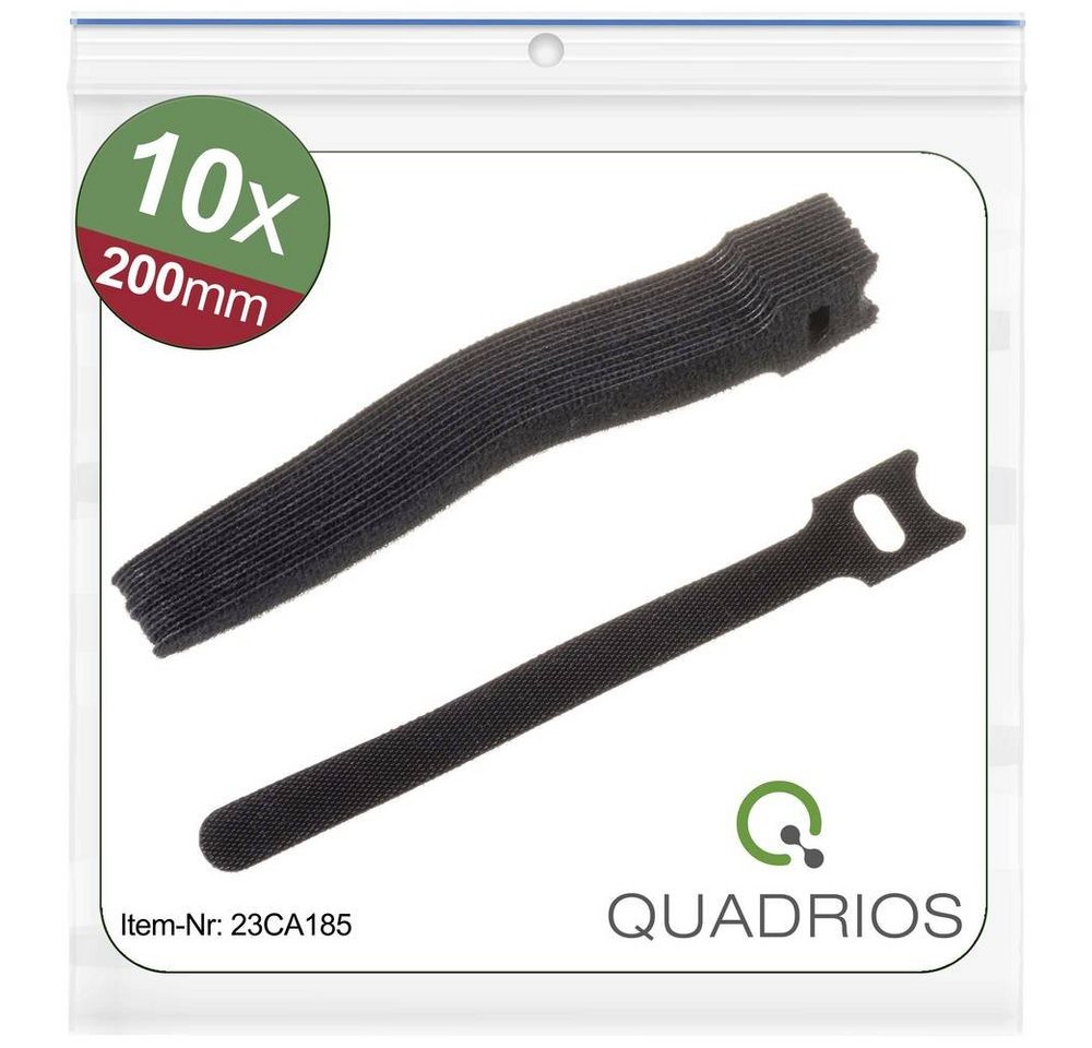 Quadrios Klettband Klett-Kabelbinder 200 x 12 mm 10 St. Set 23CA185 von Quadrios