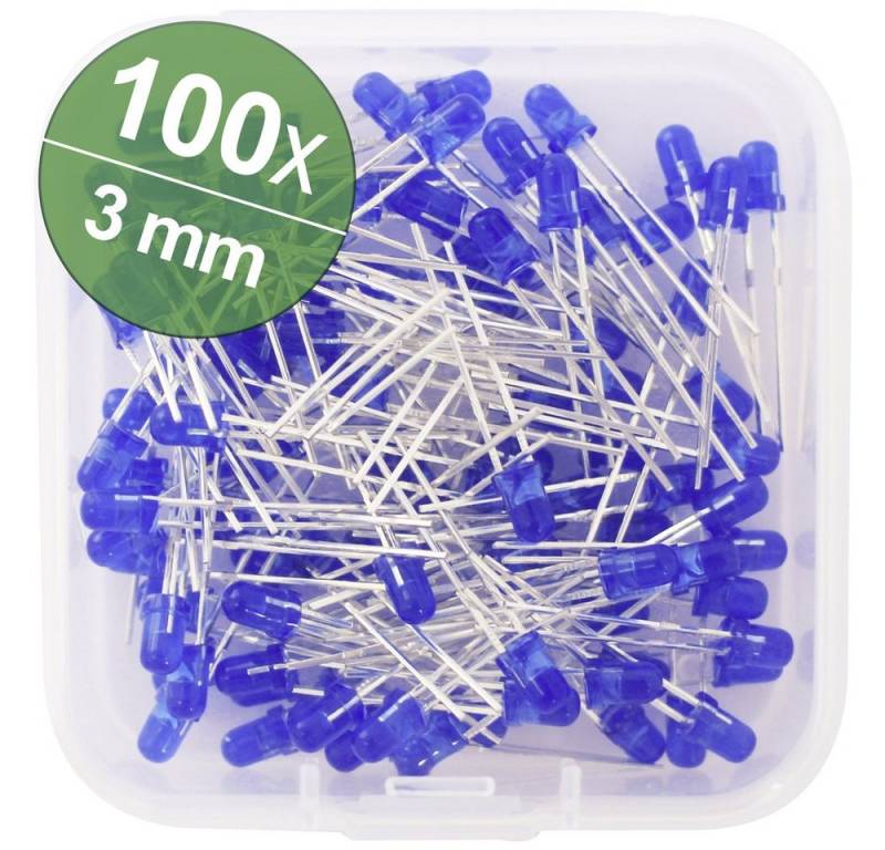 Quadrios LED-Leuchtmittel Quadrios LED-Sortiment Blau 3 mm 20 mA 3.0 V von Quadrios