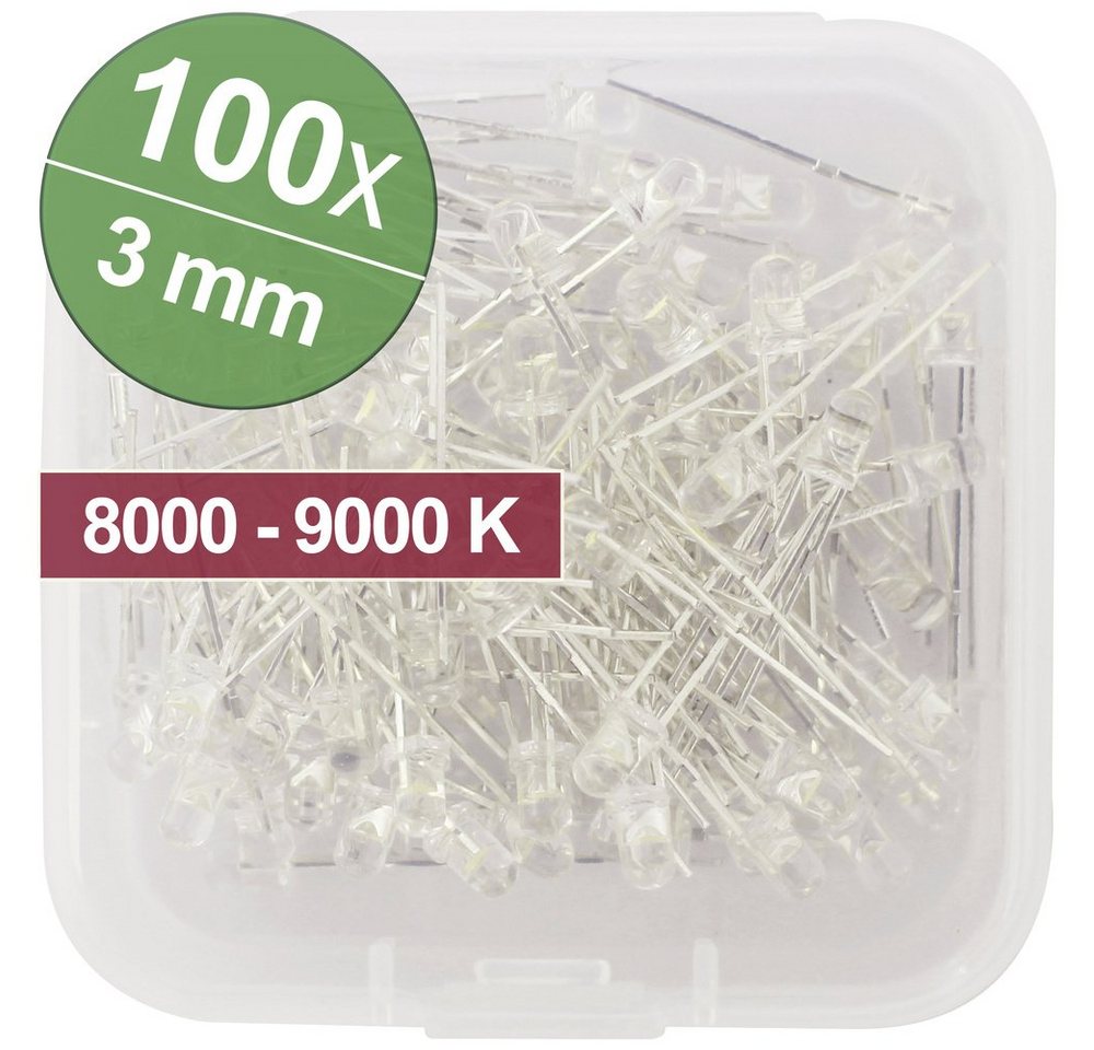 Quadrios LED-Leuchtmittel Quadrios LED-Sortiment Kaltweiß 3 mm 20 mA 3.0 V Quadrios LED-Leuchtmittel Quadrios LED-Sortiment Kaltweiß 3 mm 20 mA 3.0 V von Quadrios