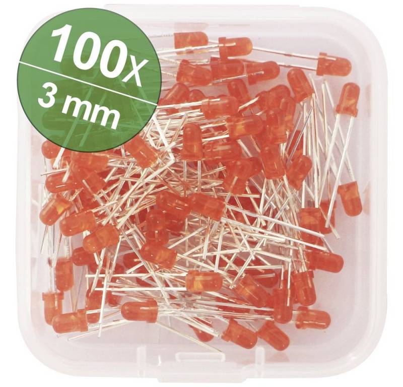 Quadrios LED-Leuchtmittel Quadrios LED-Sortiment Rot 3 mm 20 mA 2.0 V von Quadrios