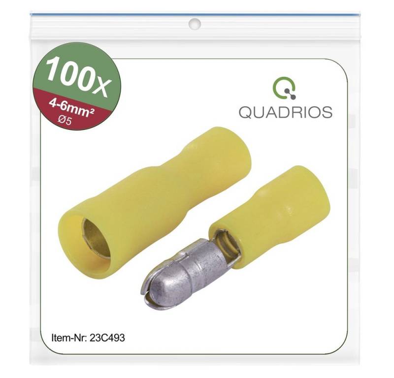 Quadrios Ringkabelschuh Quadrios 23C493 Rundstecker 4 mm² 6 mm² Gelb 100 St., 23C493 von Quadrios