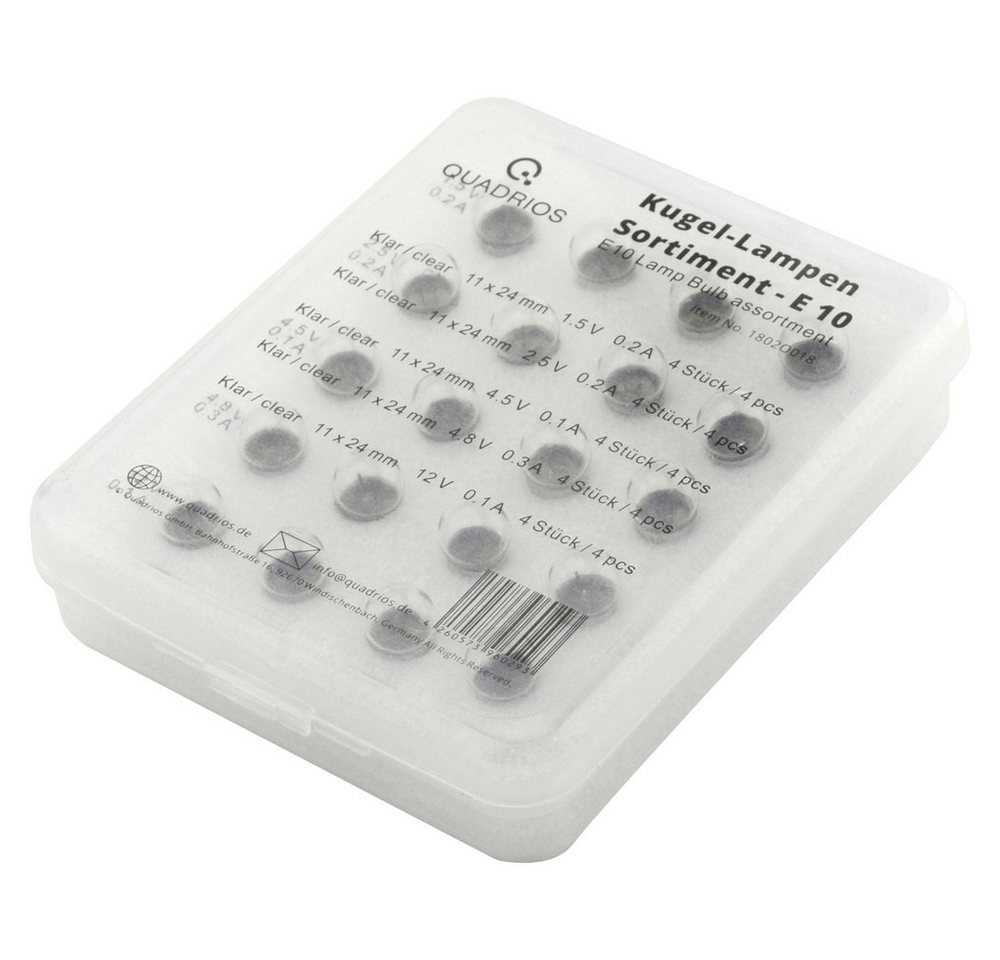 Quadrios Spezialleuchtmittel Quadrios 1802O018 Skalenlampe 1.5 V, 2.5 V, 4.5 V, 4.8 V, 12 V Sockel Quadrios Spezialleuchtmittel Quadrios 1802O018 Skalenlampe 1.5 V, 2.5 V, 4.5 V, 4.8 V, 12 V Sockel von Quadrios