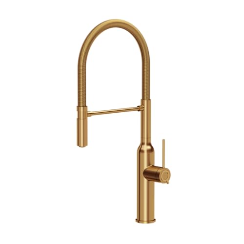 QUADRON MARILYN Q Line SteelQ, Küchenarmatur Mischbatterie 360°, Armatur Küche Edelstahl, QFix-Funktion, Farbe: Kupfer, Höhe: 54,5 cm, Wasserhahn für Küche, Kopfteil: Keramik, Kupfer-PVD-Finish von Quadron