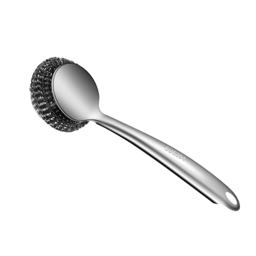 Metal Scrubbers, Long Handle Steel Wool Scrubber, Stainless Steel Dish Scrubber, Steel Scouring Pads, Detachable Metal Wool Scrubber for Kitchen and Bathroom Metal Scrubbers, Long Handle Steel Wool Scrubber, Stainless Steel Dish Scrubber, Steel Scouring Pads, Detachable Metal Wool Scrubber for Kitchen and Bathroom von Quaeetyu