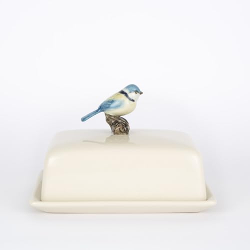 Quail Ceramics Butterdose mit Blaumeise von Quail Ceramics