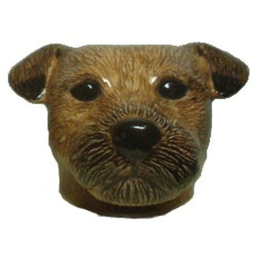 Quail Ceramics Eierbecher in Form eines Border-Terrier-Kopfs von Quail Ceramics