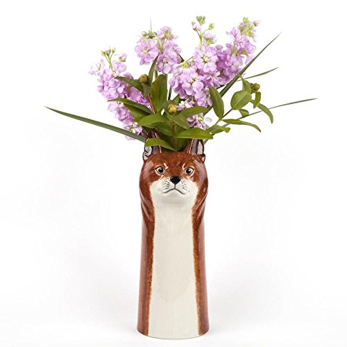 Quail Ceramics Fuchs Blume Vase von Quail Ceramics
