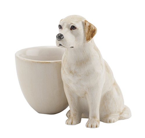 Quail Ceramics Yellow Labrador with Egg Cup Quail Ceramics Yellow Labrador with Egg Cup von Quail Ceramics