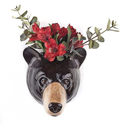 Quail Ceramics - Black Bear Wall Vase by Quail von Quail