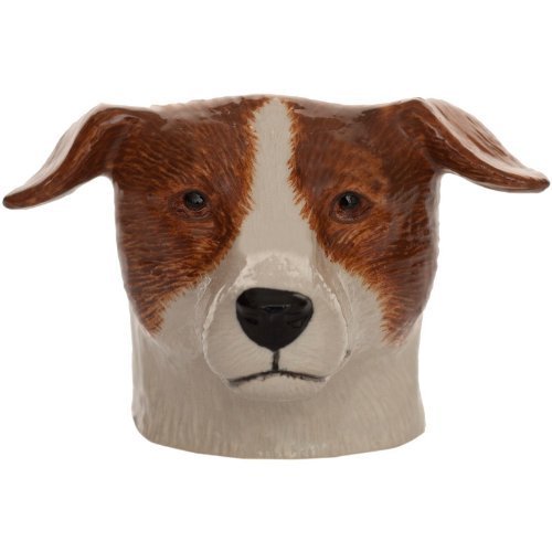 Quail Ceramics – Braun & Weiß jack Russell Face Eierbecher von Quail