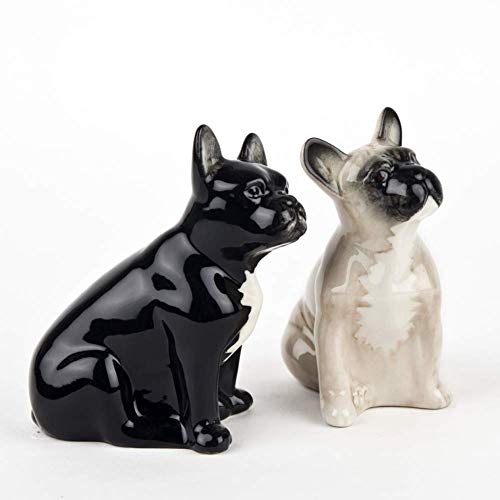Quail Keramik Salz- und Pfefferstreuer Französische Bulldogge, Rehkitz und Schwarz Quail Keramik Salz- und Pfefferstreuer Französische Bulldogge, Rehkitz und Schwarz von Quail