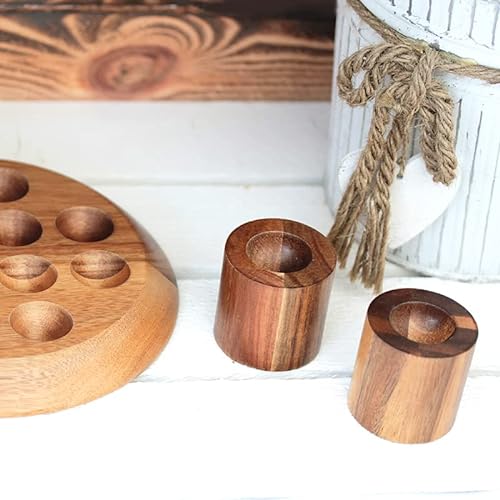 Set rund Holzeierbecher Wood Line | Quailzz® von Quailzz