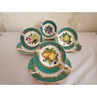 Rare Vintage Royal Kendal "Majestic' Serie Schrank Teetasse & Untertasse Duos X4 | Preis Pro Duo von QuaintItFunky