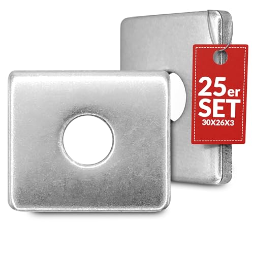 Qualinos 25x Klemmplatten 30x26x3 mm - Hochwertige Befestigung für Doppelstabmattenzaun, Edelstahl 1.4301, Einbruchsschutz, Made in Germany. Doppelstabmattenzaun Befestigung von Qualinos