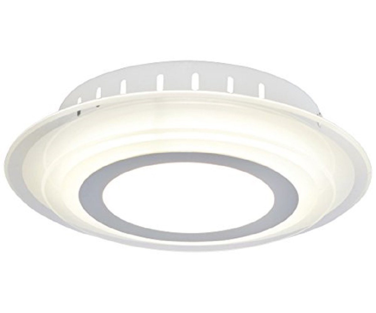 näve Aufbauleuchte LED Deckenleuchte 17,5W/230V Weiß Metall Glas 1750lm Ø30cm Höhe 7,5cm von näve