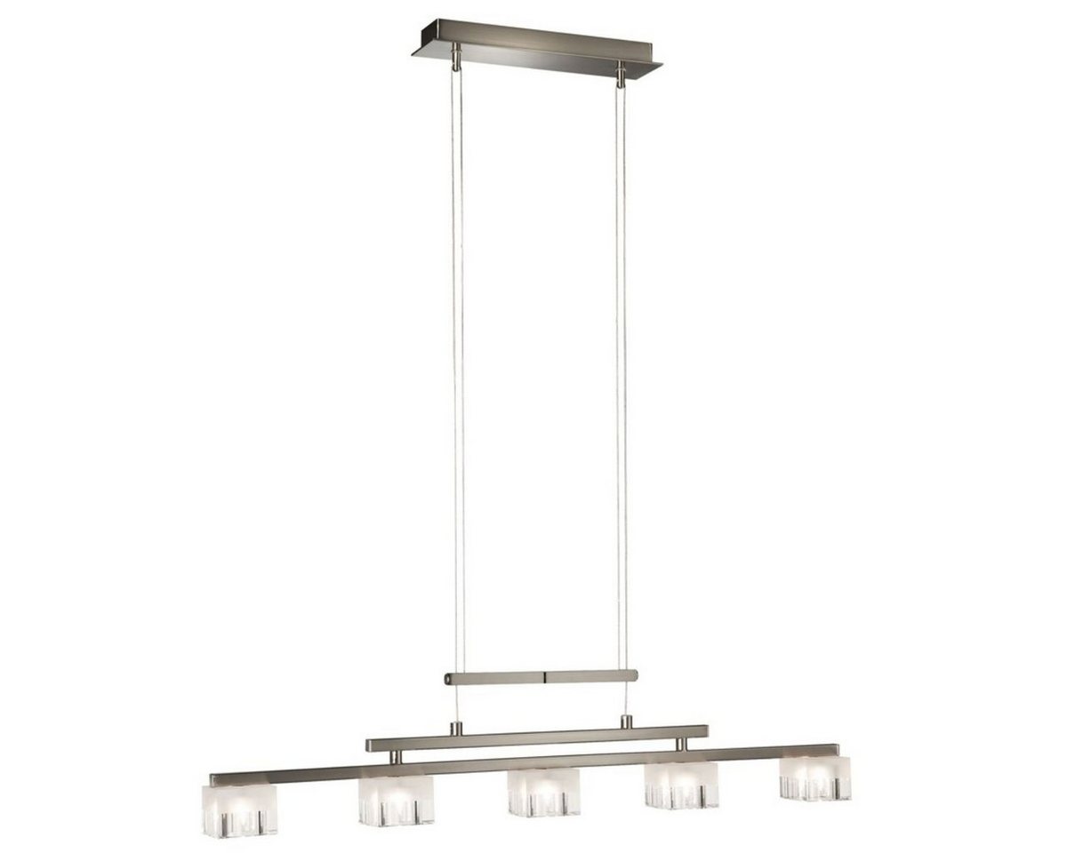 massive Hängeleuchte Pendelleuchte Silber höhenverstellbar 5flg. 81cm von massive