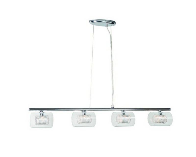 massive Aufbauleuchte Pendelleuchte Callas Uno G9 40W 230V Glas Chrom 120cm hoch 4 flammig von massive