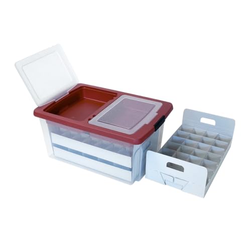 Quality-Collection Weihnachtskugeln Aufbewahrungsbox für 71 Kugeln | Extrafach im Deckel | Große & stabile Glitzer-Weihnachtsbox | Verschließbarer Deckel | Christbaumkugeln | Christbaumschmuck | Deko Quality-Collection Weihnachtskugeln Aufbewahrungsbox für 71 Kugeln | Extrafach im Deckel | Große & stabile Glitzer-Weihnachtsbox | Verschließbarer Deckel | Christbaumkugeln | Christbaumschmuck | Deko von Quality-Collection