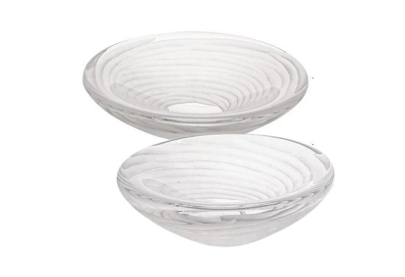 Quality Elegance Deko-Glas 2er Kristall-Obstteller – Dekoratives Glas mit Frostmuster von Quality Elegance