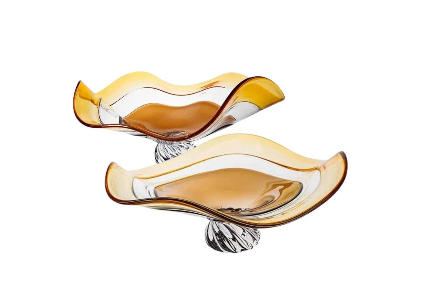 Quality Elegance Deko-Glas 2er Set Luxus Modern Handgefertigte Braune Glas Schalen Quality Elegance Deko-Glas 2er Set Luxus Modern Handgefertigte Braune Glas Schalen von Quality Elegance