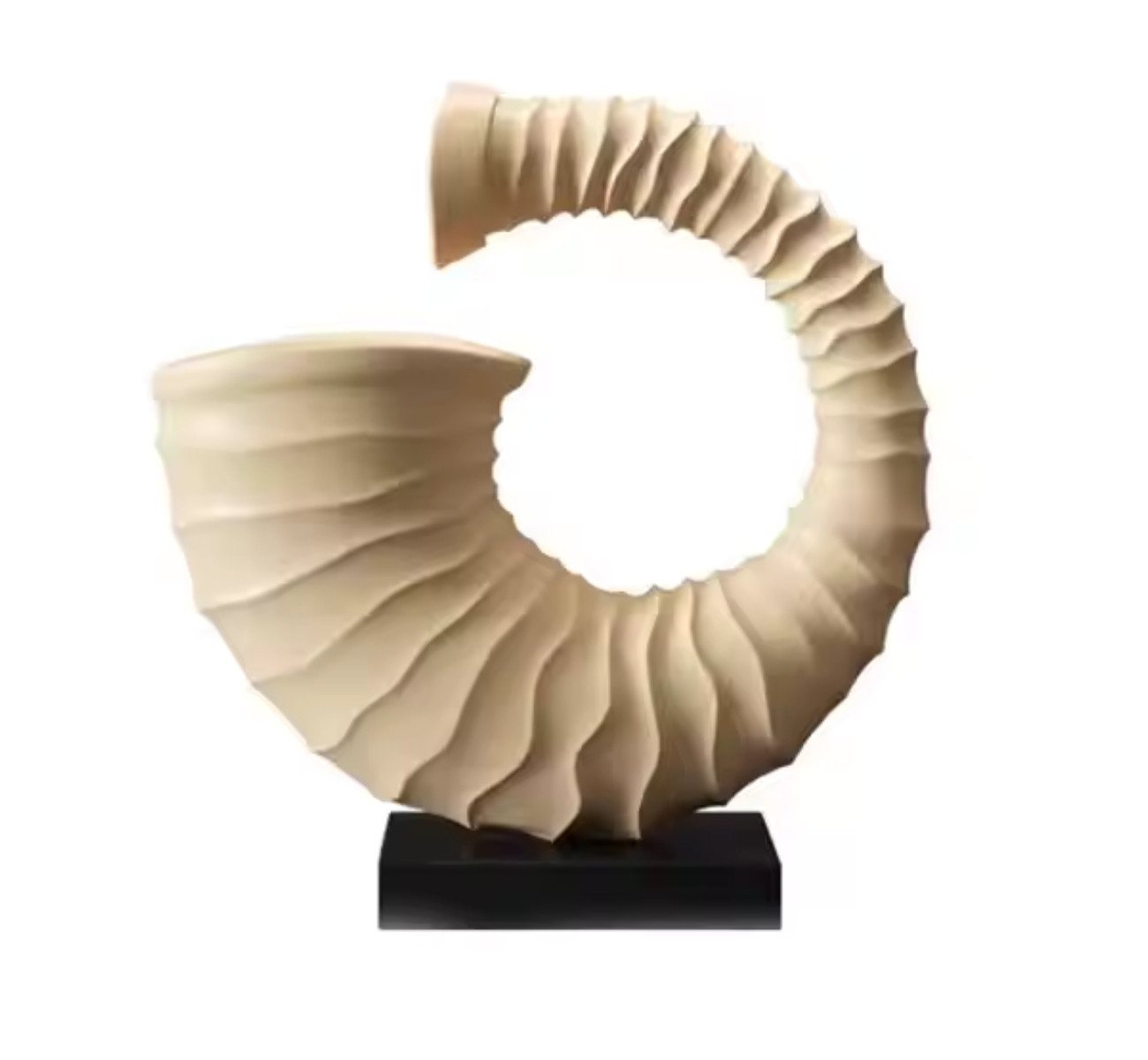 Quality Elegance Dekofigur Premium Moderne Geometrische Muschel-Skulptur – aus Resin (29×31 cm) von Quality Elegance