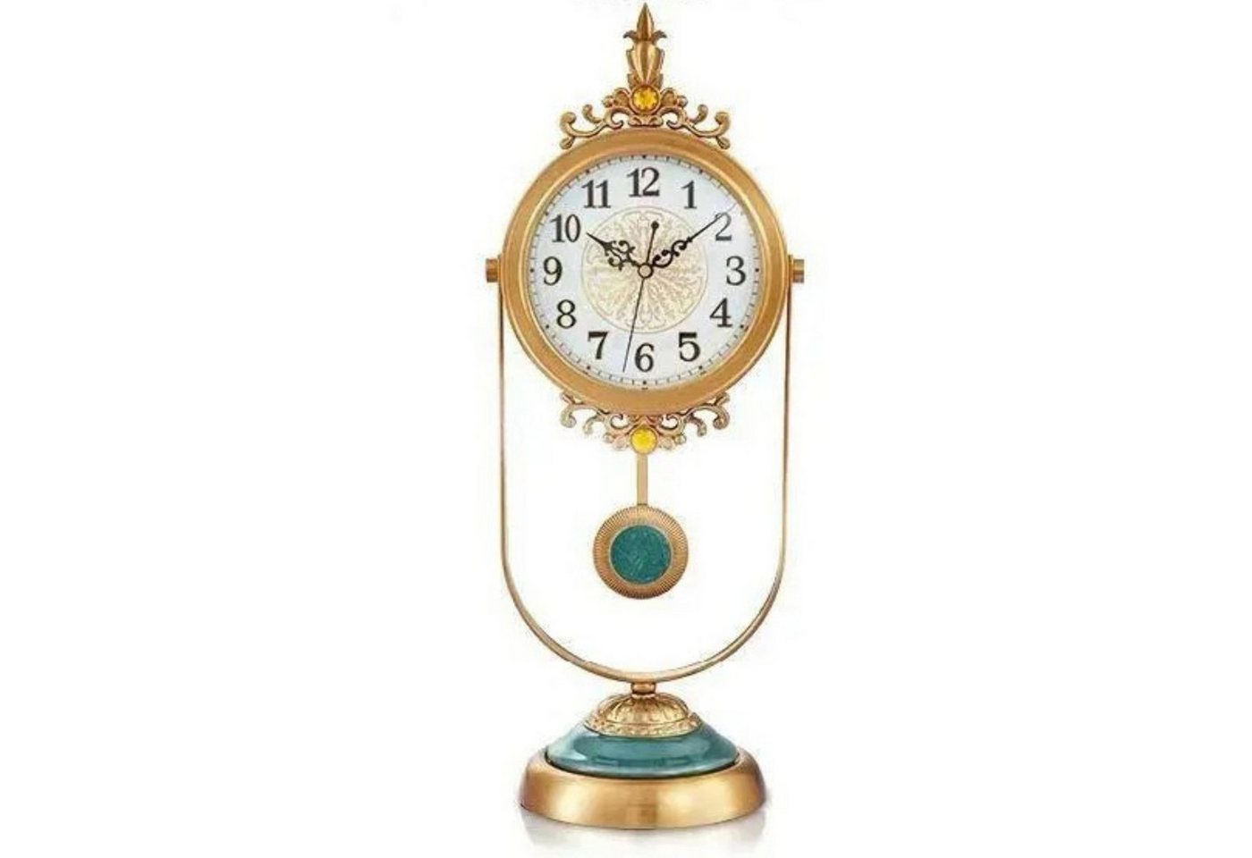 Quality Elegance Dekoobjekt Elegante Europäische Keramik Tischuhr in Gold Quality Elegance Dekoobjekt Elegante Europäische Keramik Tischuhr in Gold von Quality Elegance