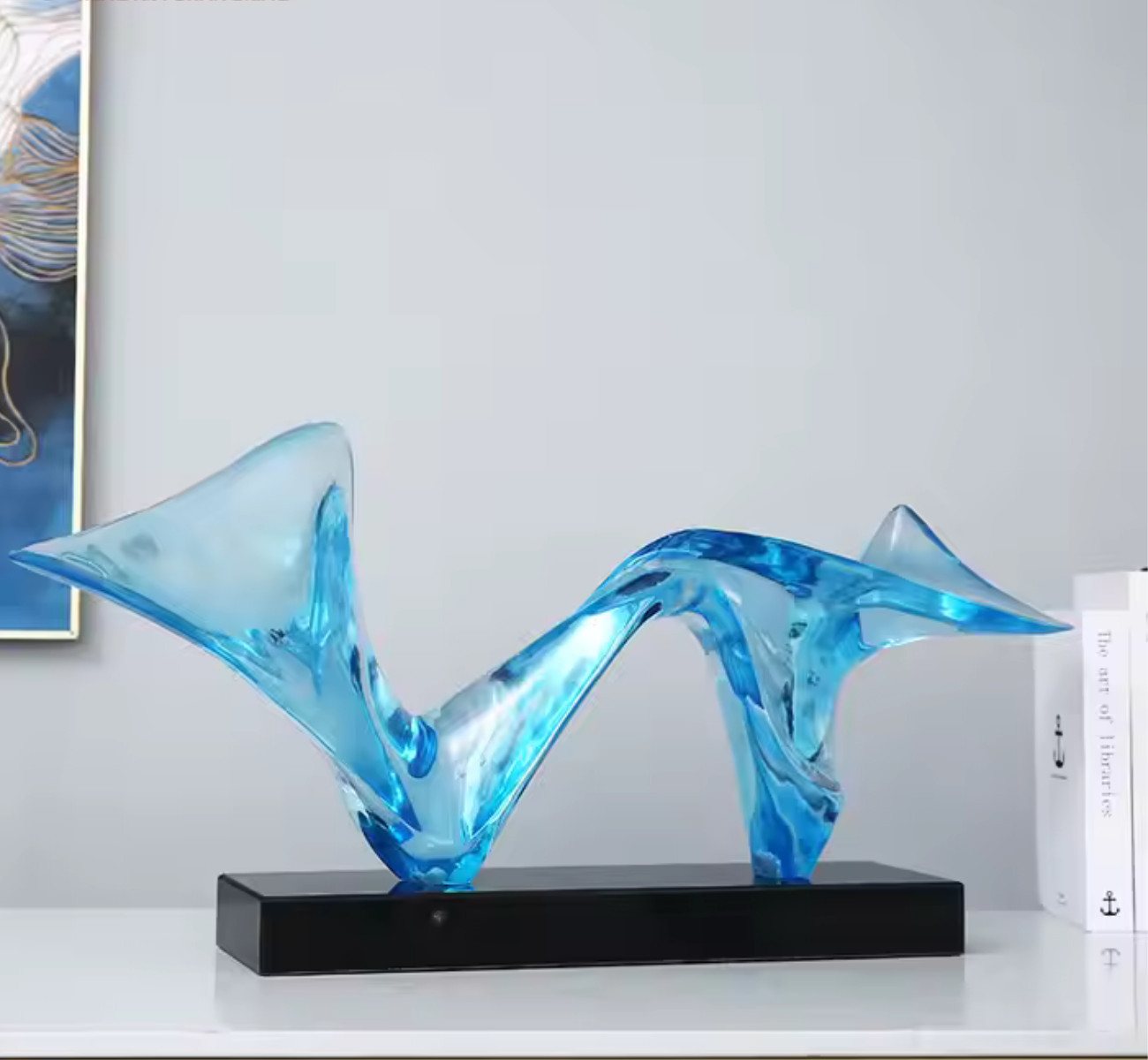 Quality Elegance Dekoobjekt Fließende Eleganz – Abstrakte Kunstskulptur aus Harz (80 × 38 cm) von Quality Elegance